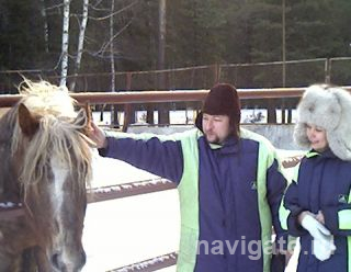 С лошадью подружились