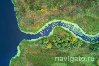 Аэроснимок притока реки Чусовая, Свердловская область