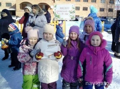 Детсадовцы на лыжне