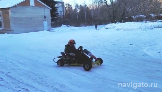 На зимнем кордодроме