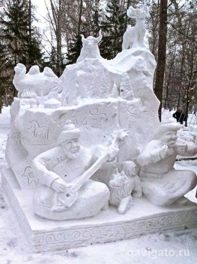 Россия из снега