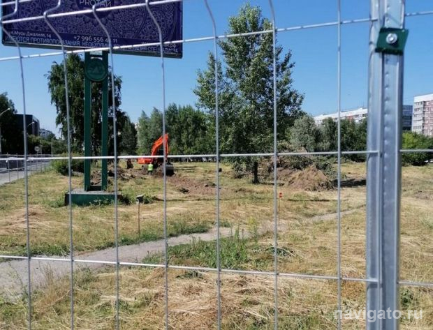 В сквере начались работы