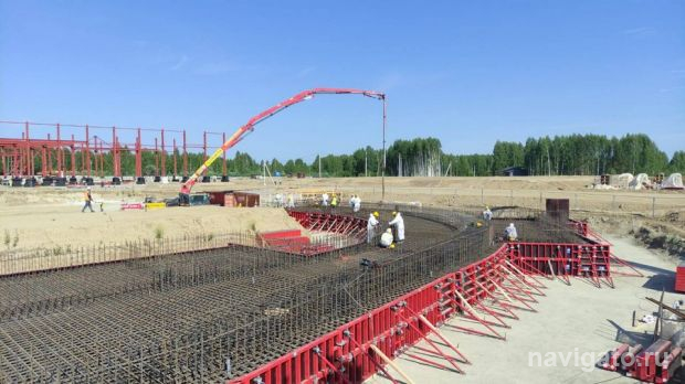 Заливают фундамент СКИФа