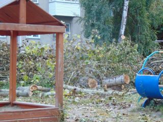 На детской площадке