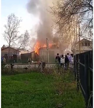 Пожар на улице Снежной, 27а