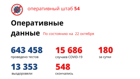 548 человек скончались от коронавируса с начала пандемии в НСО