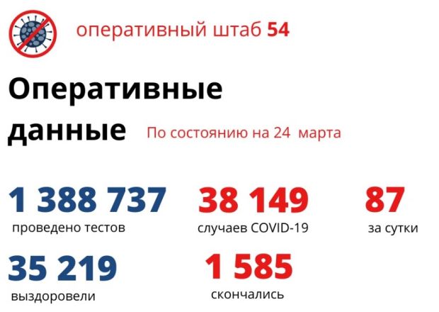 87 человек заболели ковидом за сутки в Новосибирской области