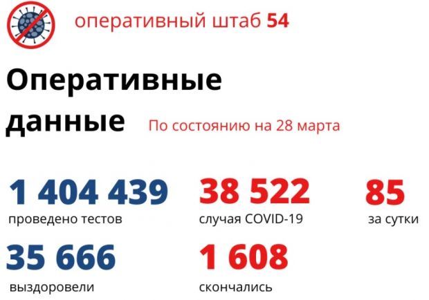 Хроника коронавируса: за сутки 85 человек заболели, 53 – вылечились