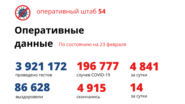 Еще 4841 случай COVID-19 выявили в Новосибирской области
