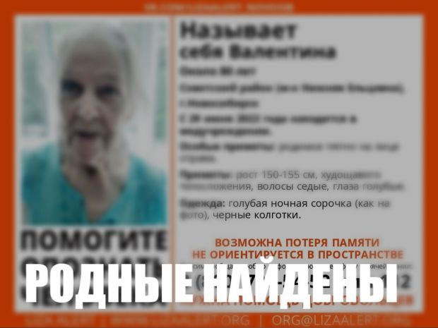 Волонтеры установили личность бабушки, бродившей в Нижней Ельцовке