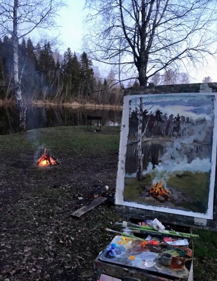 Новосибирские художницы посетили Академическую дачу