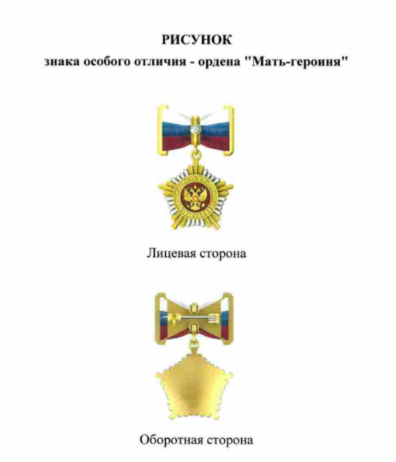 В России появился орден «Мать-героиня»