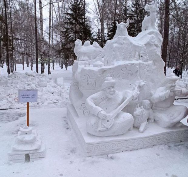 Композиция из Тывы победила на конкурсе снежных скульптур
