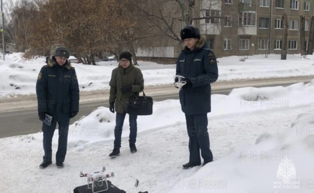 Беспилотники МЧС проверяют крыши Новосибирска