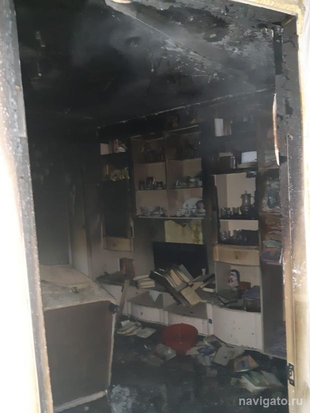 Пожилая женщина госпитализирована после пожара в Советском районе