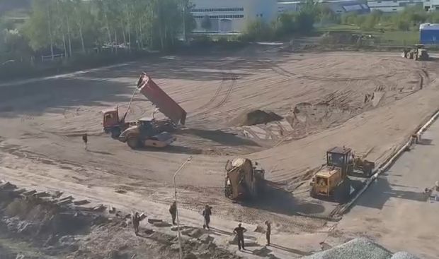 Началась подготовка к строительству футбольного поля на ОбьГЭС