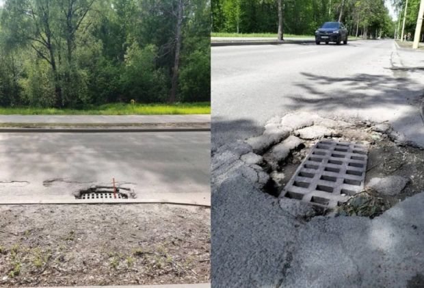 Автомобилисты пожаловались на опасные ямы в Советском районе