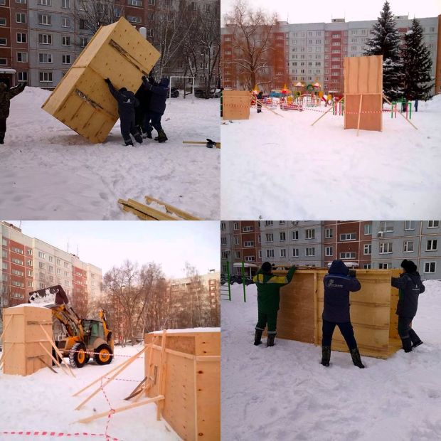 Снежные городки появятся во дворах микрорайонов Щ, Нижняя Ельцовка и Шлюз