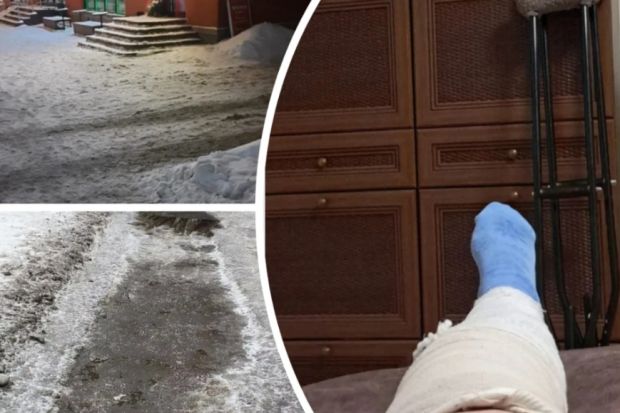 В Академгородке женщина добивается компенсации за травму на гололеде